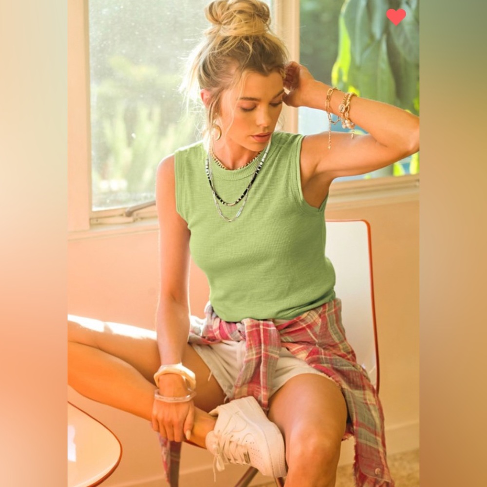 Pine green tank top